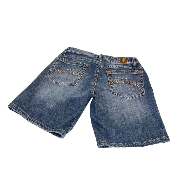 Aura jean denim shorts by women for wrangler Size X Small with spandex - Picture 2 of 12